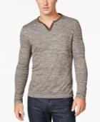 Alfani Men's Textured Space-dyed Stretch Henley, Created For Macy's
