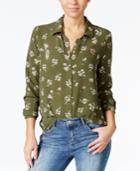 Polly & Esther Juniors' Printed Button-front Blouse