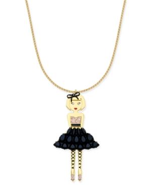 Kate Spade New York Gold-tone Stone And Enamel Ballerina Pendant Necklace