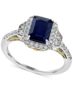 Royale Bleu By Effy Sapphire (1-1/2 Ct. T.w.) And Diamond (3/8 Ct. T.w.) Ring In 14k Gold And White Gold