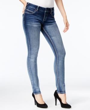 Ariya Juniors' Curvy Embroidered Jeggings