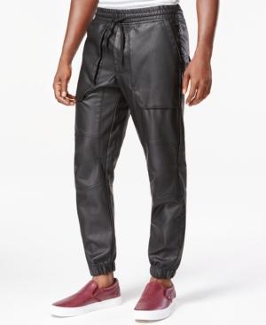 Ring Of Fire Faux Leather Biker Jogger Pants