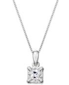 Princess-cut Diamond Solitaire Pendant Necklace (1/4 Ct. T.w.) In 14k White Gold