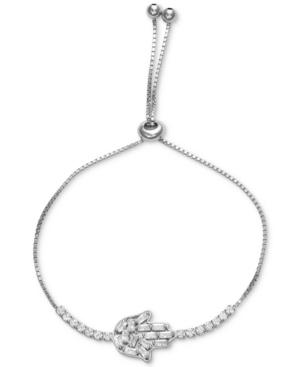 Tiara Cubic Zirconia Hamsa Hand Bolo Bracelet