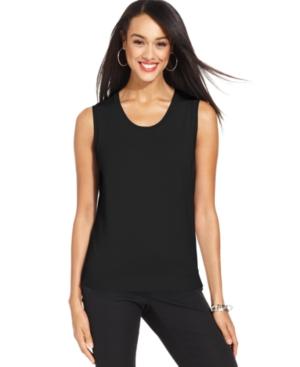 Charter Club Sleeveless Crew-neck Shell, Only At Macy's