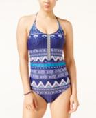 Roxy Band It Printed Strappy-back One-piece Swimsuit Women's Swimsuit