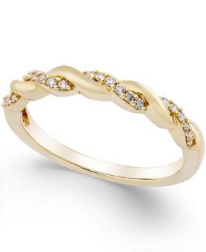 Diamond Twisted Band (1/8 Ct. T.w.) In 14k Gold