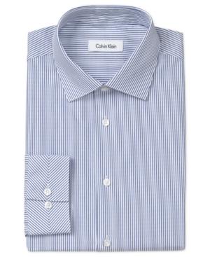 Calvin Klein Dress Shirt, Empire Blue Stripe Shirt