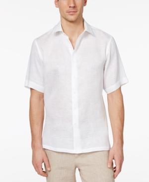 Tasso Elba Men's Textured 100% Linen Shirt, Created For Macy's
