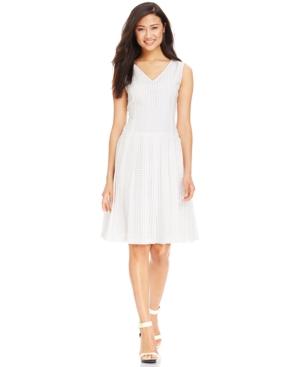 Nine West Check-print A-line Dress