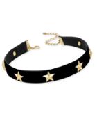 M. Haskell For Inc International Concepts Gold-tone Velvet Stars Choker Necklace, Created For Macy's
