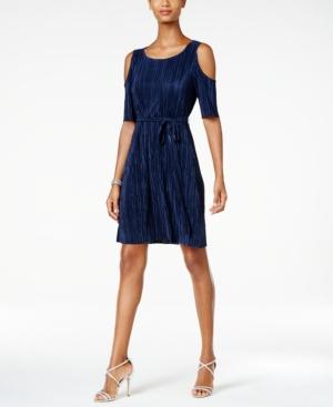 Connected Petite Cold-shoulder Belted Dress