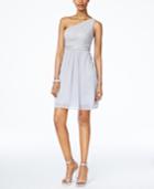 Adrianna Papell One-shoulder Lace Dress