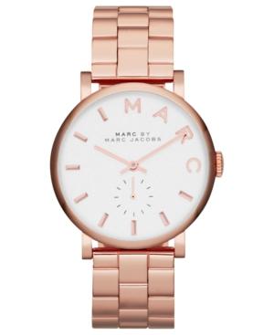 Marc By Marc Jacobs Watch, Women's Baker Rose Gold-tone Stainless Steel Bracelet 37mm Mbm3244
