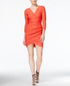 Guess Lyna Three-quarter-sleeve Lace Dress