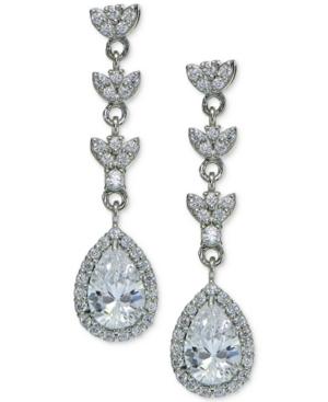Giani Bernini Cubic Zirconia Teardrop Drop Earrings In Sterling Silver, Created For Macy's