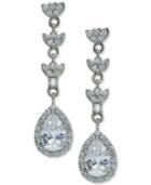 Giani Bernini Cubic Zirconia Teardrop Drop Earrings In Sterling Silver, Created For Macy's