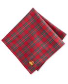 Brooks Brothers Men's Cotton Red Tartan Pocket Square