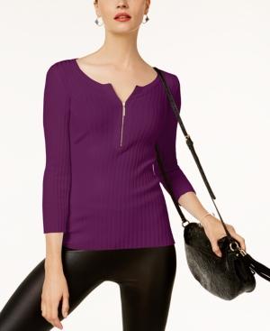I.n.c. Zip-front Sweater, Created For Macy's