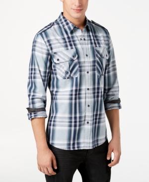 Guess Men's Dual-pocket Plaid Shirt