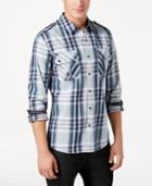 Guess Men's Dual-pocket Plaid Shirt