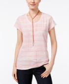 Style & Co Petite Cotton Printed T-shirt, Only At Macy's