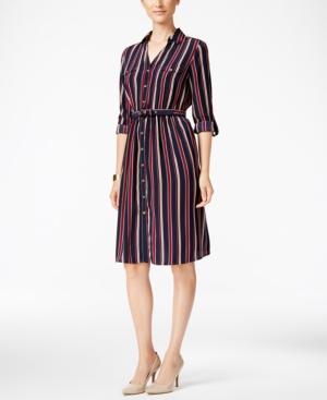 Charter Club Striped Fit & Flare Shirtdress, Only At Macy's