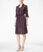 Charter Club Striped Fit & Flare Shirtdress, Only At Macy's