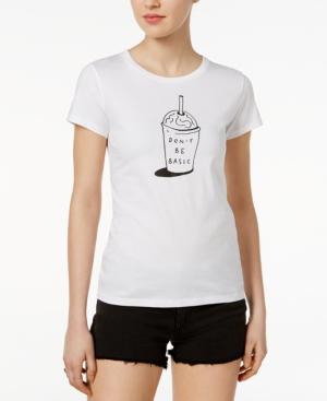 Chrldr Don't Be Basic Cotton Graphic T-shirt