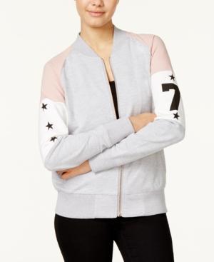Say What? Juniors' Varsity Colorblocked Bomber Jacket