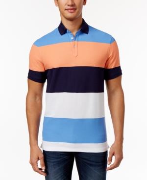 Club Room Men's Sun Protection Performance Colorblocked Polo, Only At Macy's