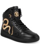 Roberto Cavalli Men's Leather Gold Hightop Sneakers Men's Shoes