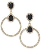 Inc International Concepts Gold-tone Pave & Jet Stone Drop Earrings, Only At Macy's