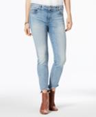 Dl1961 Margaux Mid Rise Instascuplt Skinny Frayed-hem Jeans