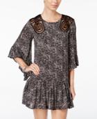 Volcom Juniors' Whiskey Mountain Printed V-back Shift Dress