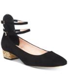 Kate Spade New York Marcellina Glitter Block-heel Pumps Women's Shoes