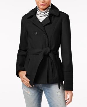 Celebrity Pink Juniors' Double-breasted Hooded Peacoat