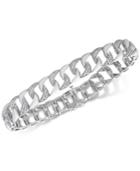 Men's Diamond Link Bracelet (1/2 Ct. T.w.) In Sterling Silver