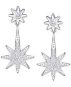 Swarovski Silver-tone Pave Star Earring Jackets Earrings