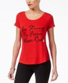 Thalia Sodi Go Red Metallic Graphic T-shirt, Created For Macy's