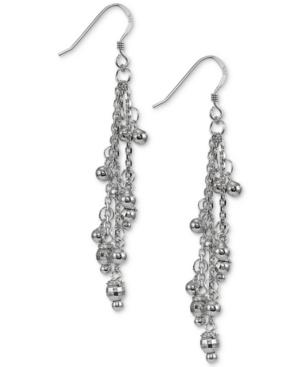 Giani Bernini Bead Chain Drop Earrings In Sterling Silver, Only At Macy's