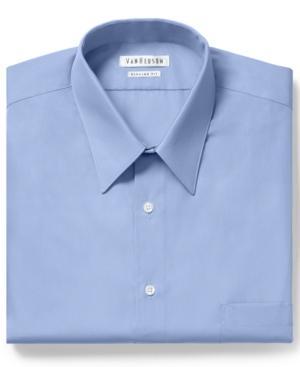 Van Heusen Dress Shirt, Poplin Short-sleeved Shirt