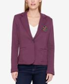 Tommy Hilfiger Patched One-button Blazer, Created For Macy's