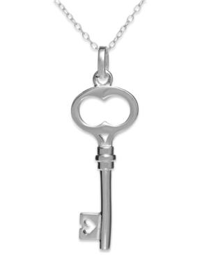 Unwritten Love Key Pendant Necklace In Sterling Silver