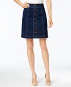 Charter Club Button-front Denim Skirt, Only At Macy's