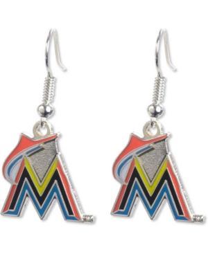 Aminco Miami Marlins Logo Drop Earrings