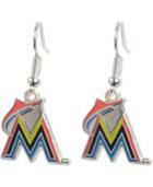 Aminco Miami Marlins Logo Drop Earrings