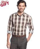 Tasso Elba Forest Long-sleeve Plaid Shirt