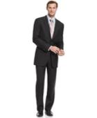 Alfani Suit Solid Black Trio Suit With Extra Pant