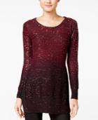Xoxo Juniors' Ombre Sequined Tunic Sweater